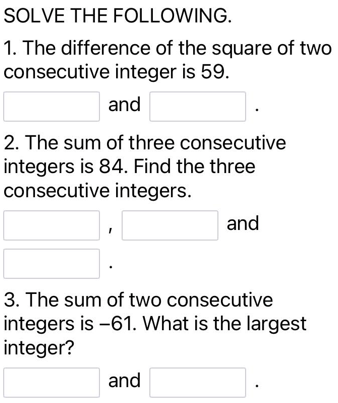 Please answer this and show your solutions on