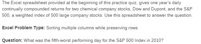 The Excel spreadsheet provided at the beginning