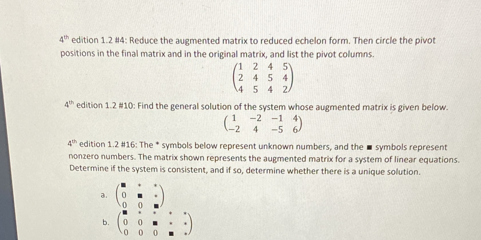 Need help with these questions 4th edition 1.2