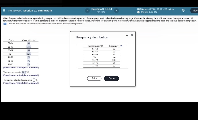 What is the sample standard deviation? Homework: