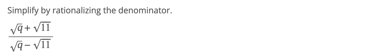 Simplify 51649 4015y3Simplify by rationalizing