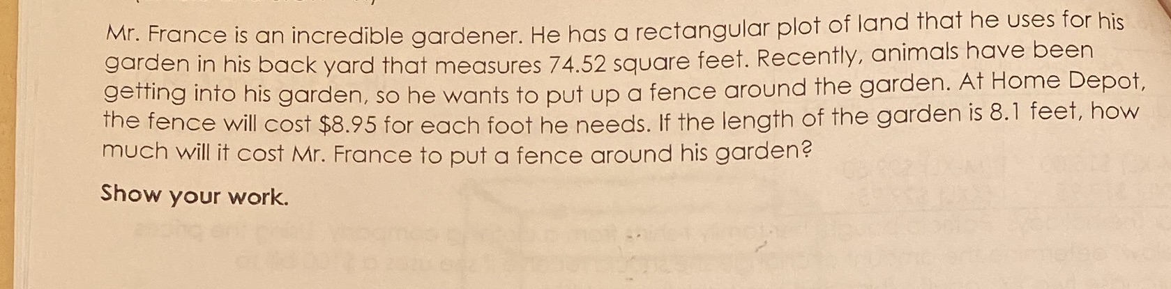 Mr. France is an incredible gardener. He has a