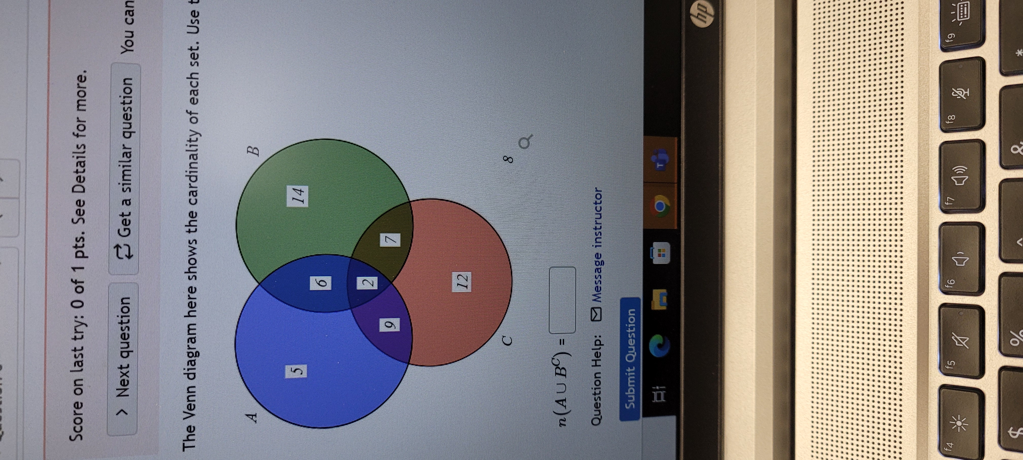 Score on last try: 0 of 1 pts. See Details for