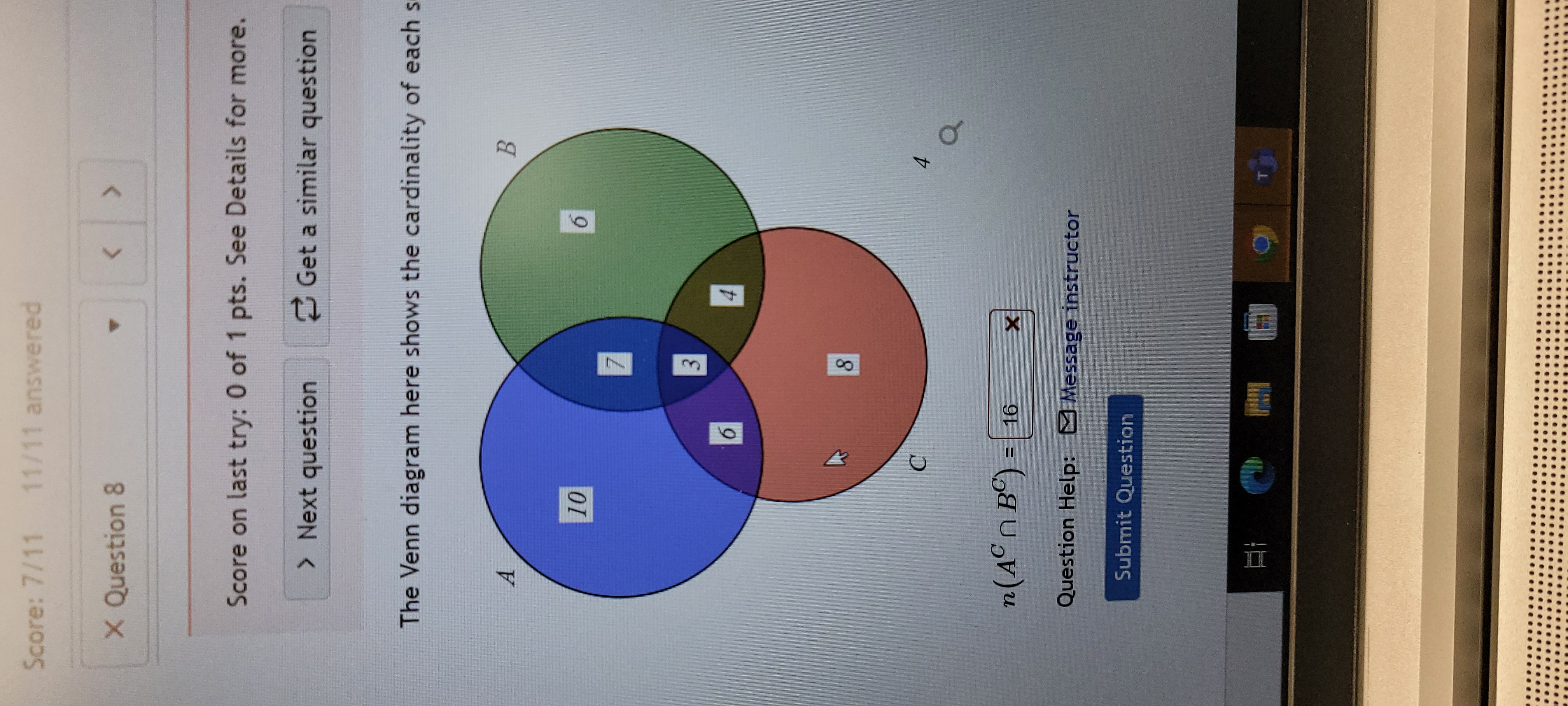 Score on last try: 0 of 1 pts. See Details for