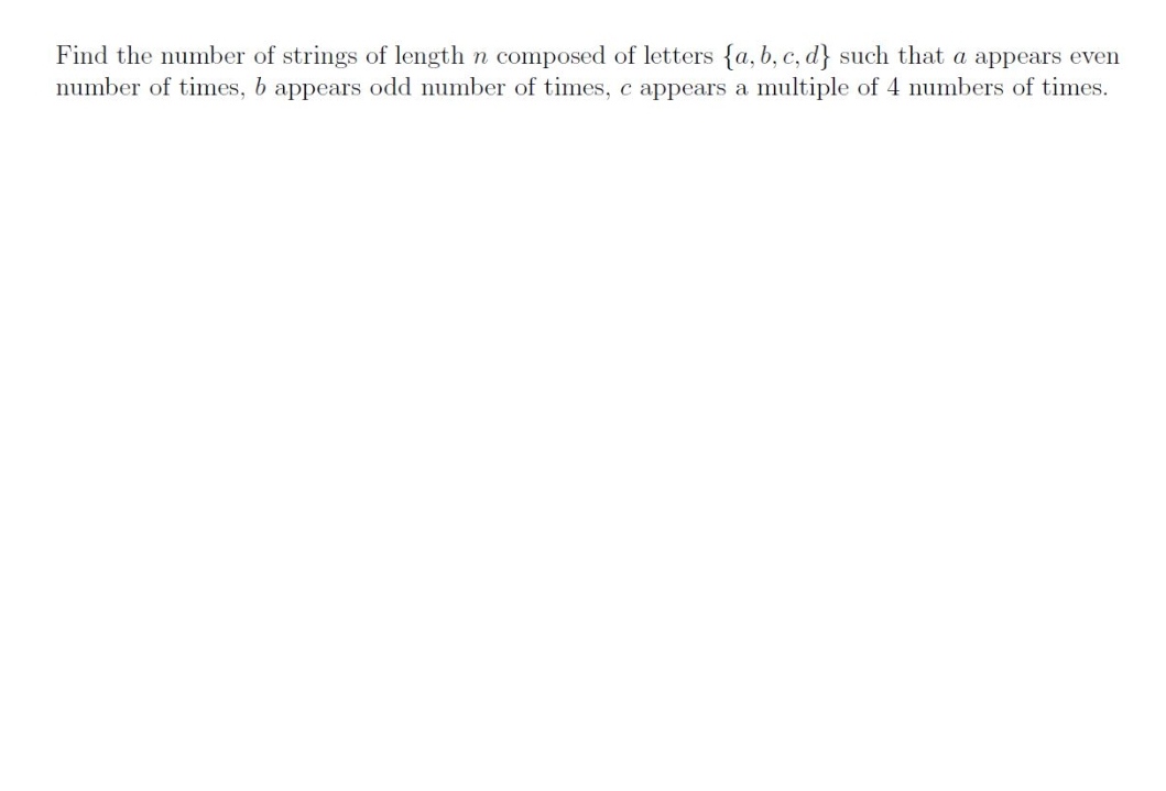 Solve........ Find the number of strings of