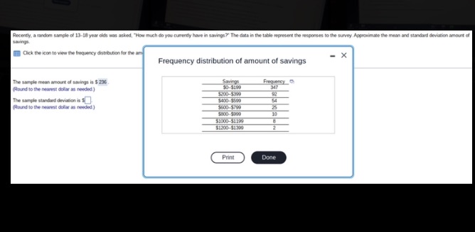What is the sample standard deviation? Recently,