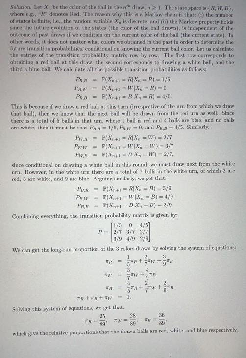 q2, help please Solution. Let X, be the color of