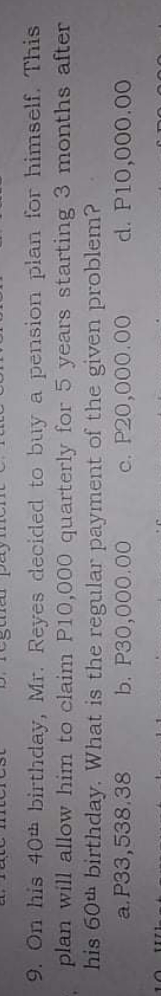 thank you! 9. On his 40th birthday, Mr. Reyes