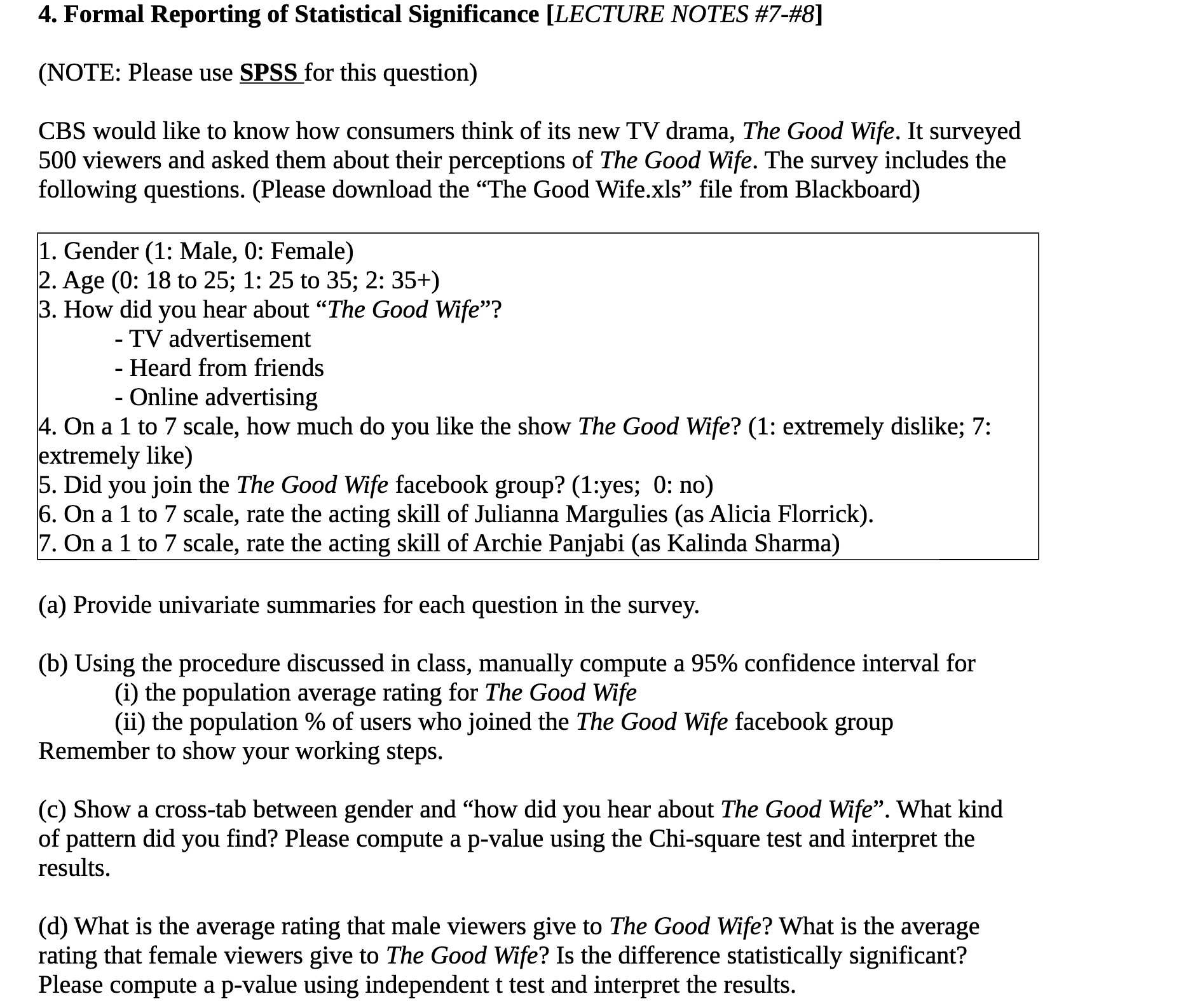 4. Formal Reporting of Statistical Significance