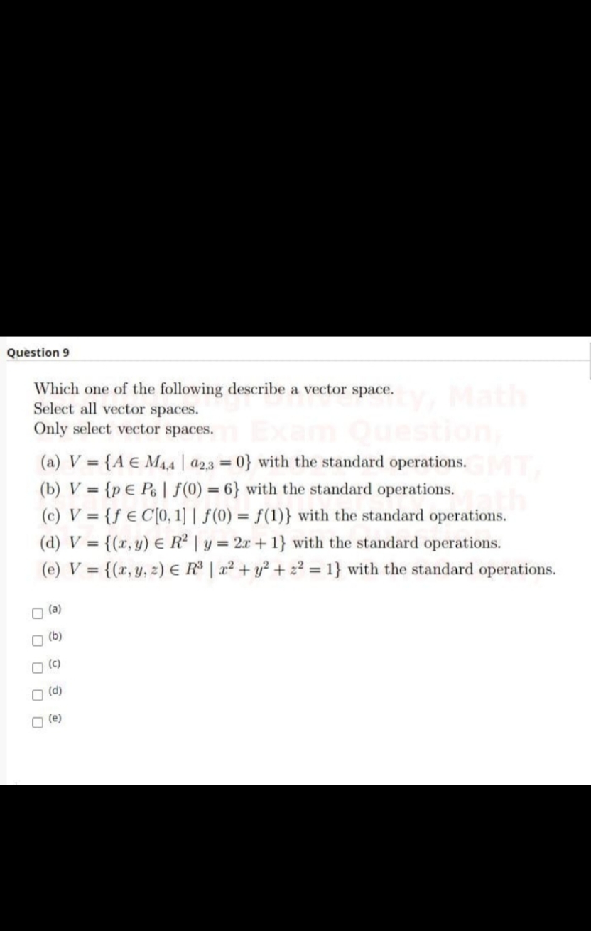 kindly solve this asap Question 9 Which one of