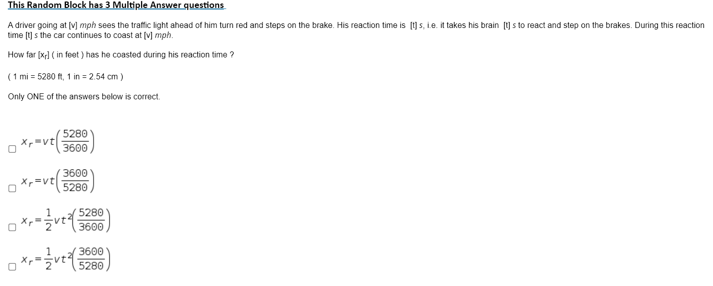 1. This Random Block has 3 Multiple Answer
