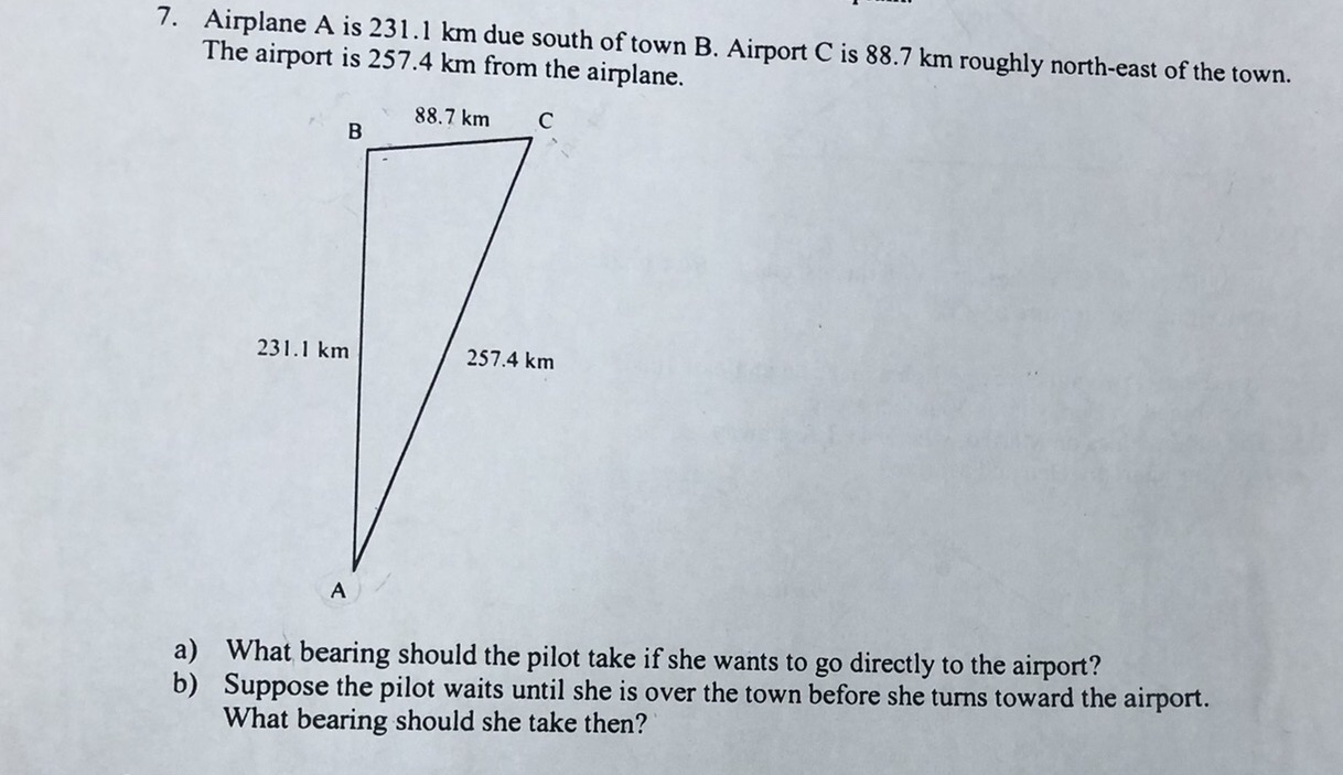 Hey I really need help with this . 7. Airplane A