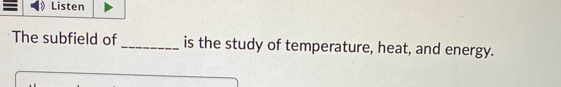 Listen The subfield of is the study of