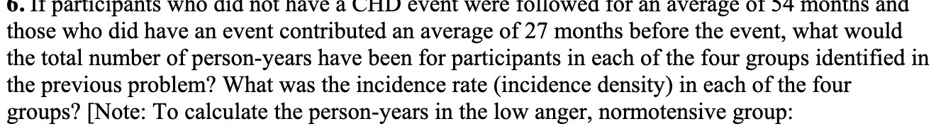 6. If participants who did not have a CHD event