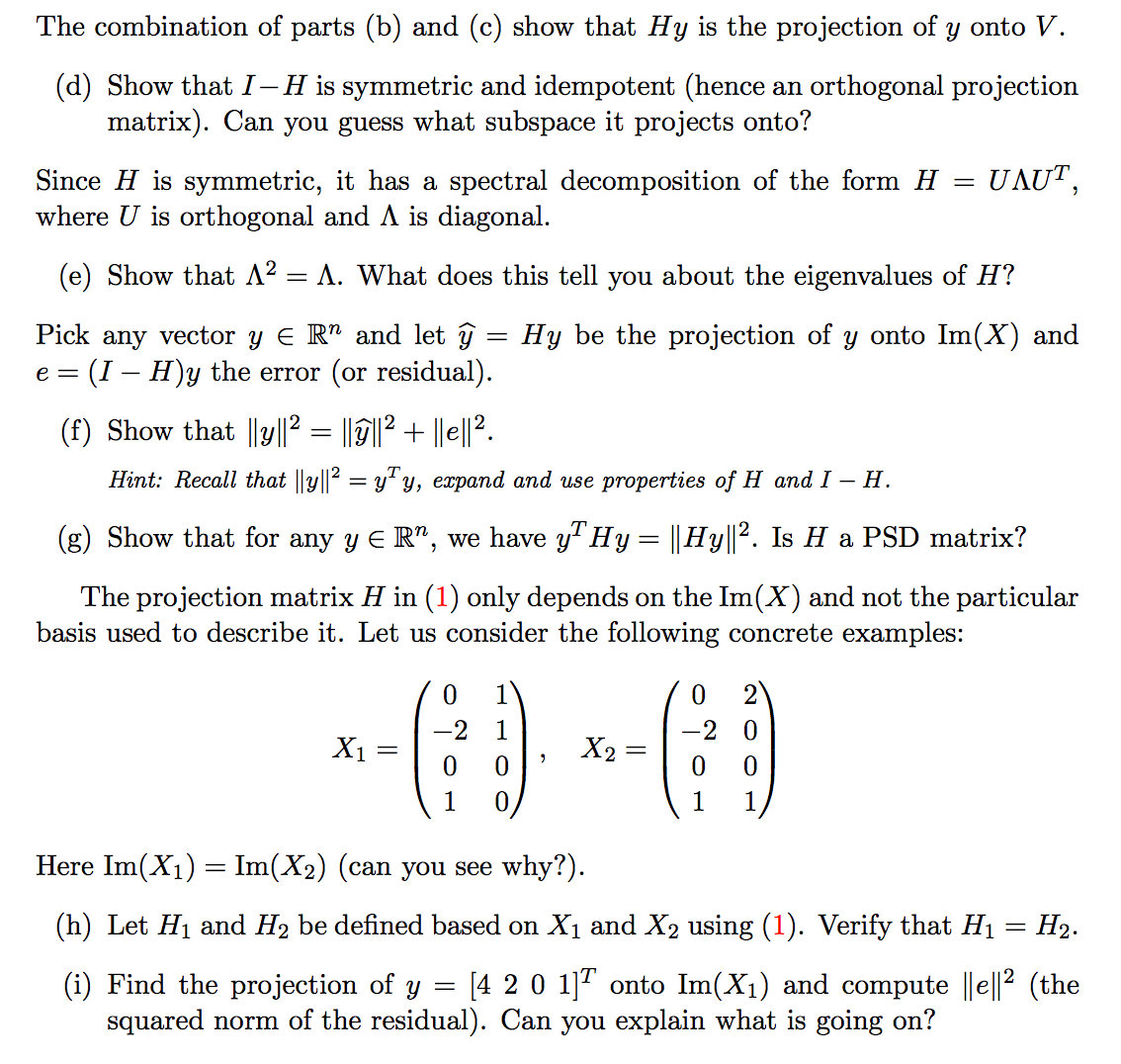 The combination of parts (b) and (0) show that Hy