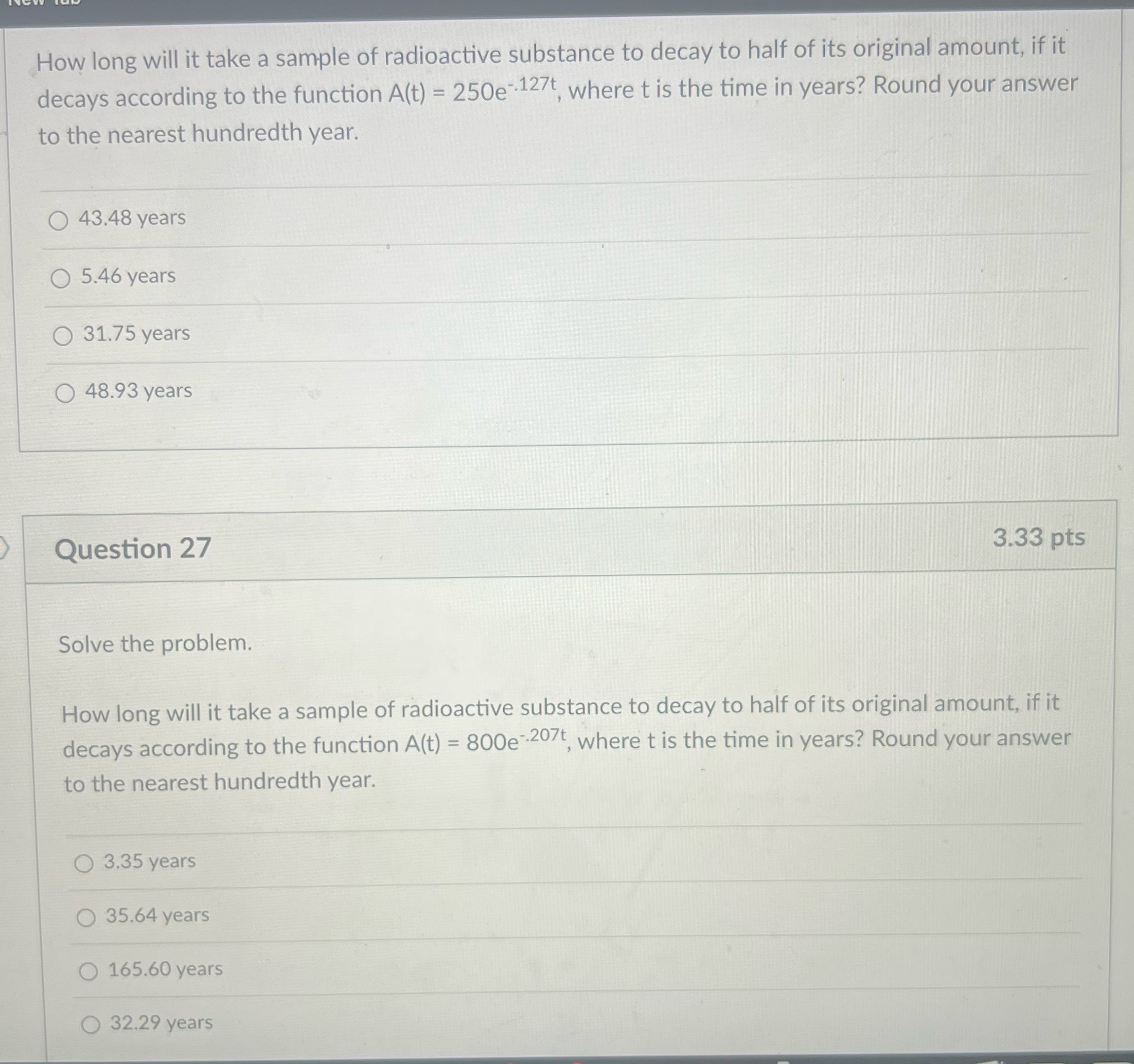 How long will it take a sample of radioactive