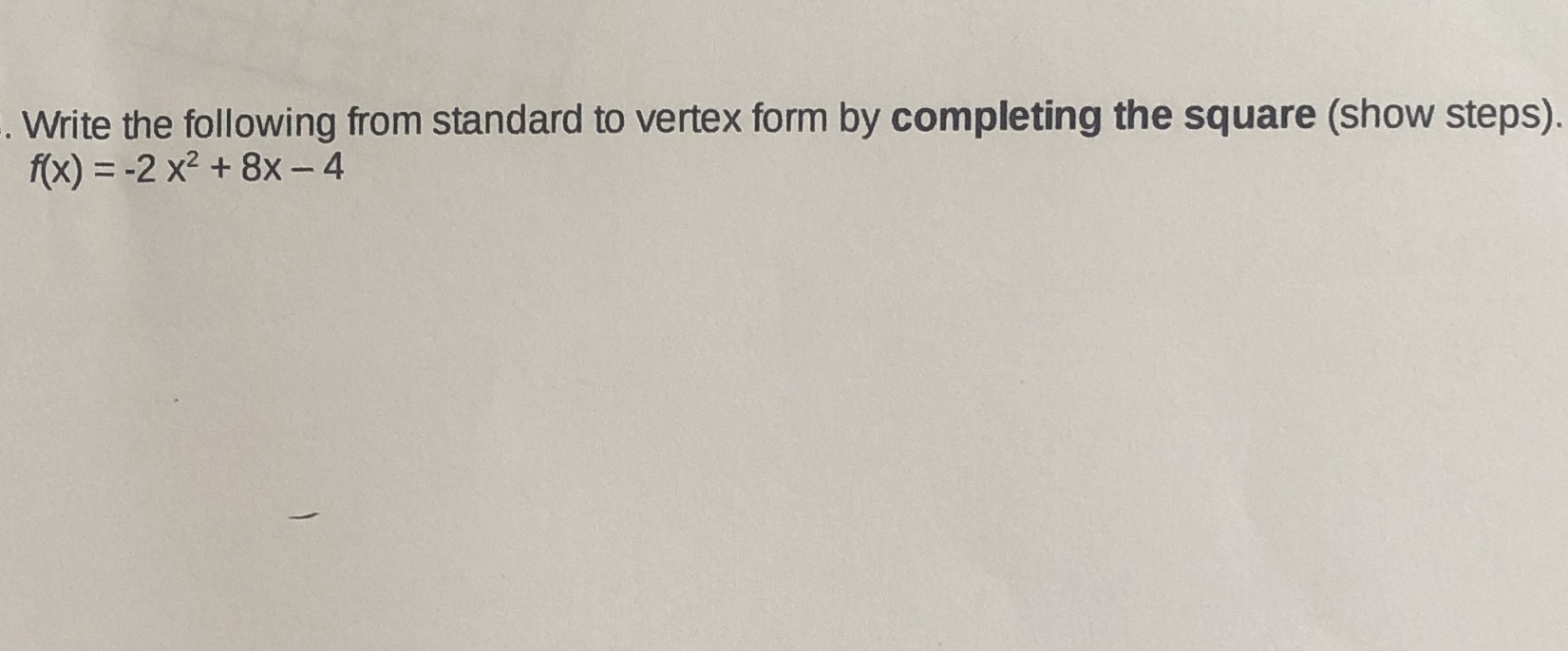 PLEASE ANSWER Write the following from standard
