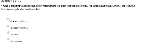 Question 3 01 70 A nurse Is providing teaching