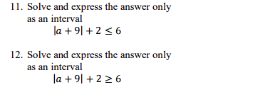 1 1. Solve and express the answer only as an