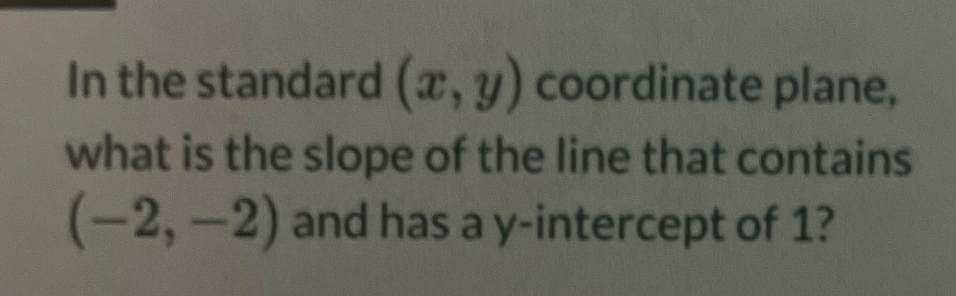 In the standard (x, y) coordinate plane, what is