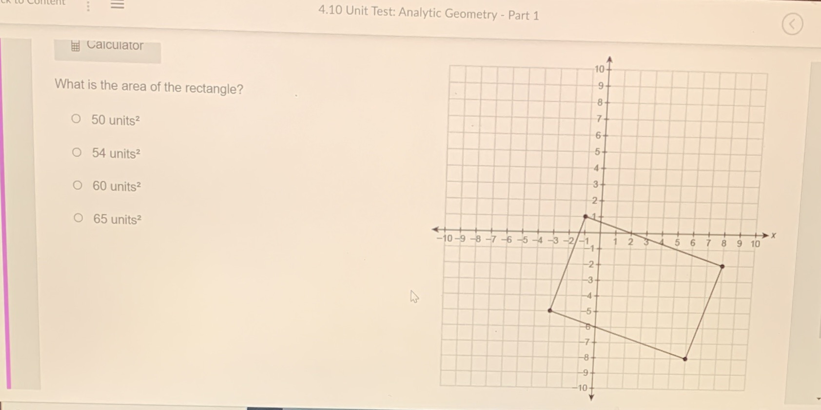 4.10 Unit Test: Analytic Geometry - Part 1