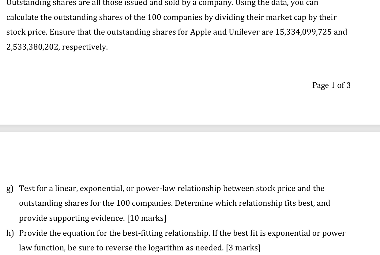 You used the market cap data for Statistical