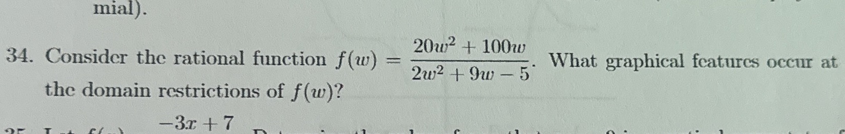 Explain with steps plz mial). 34. Consider the