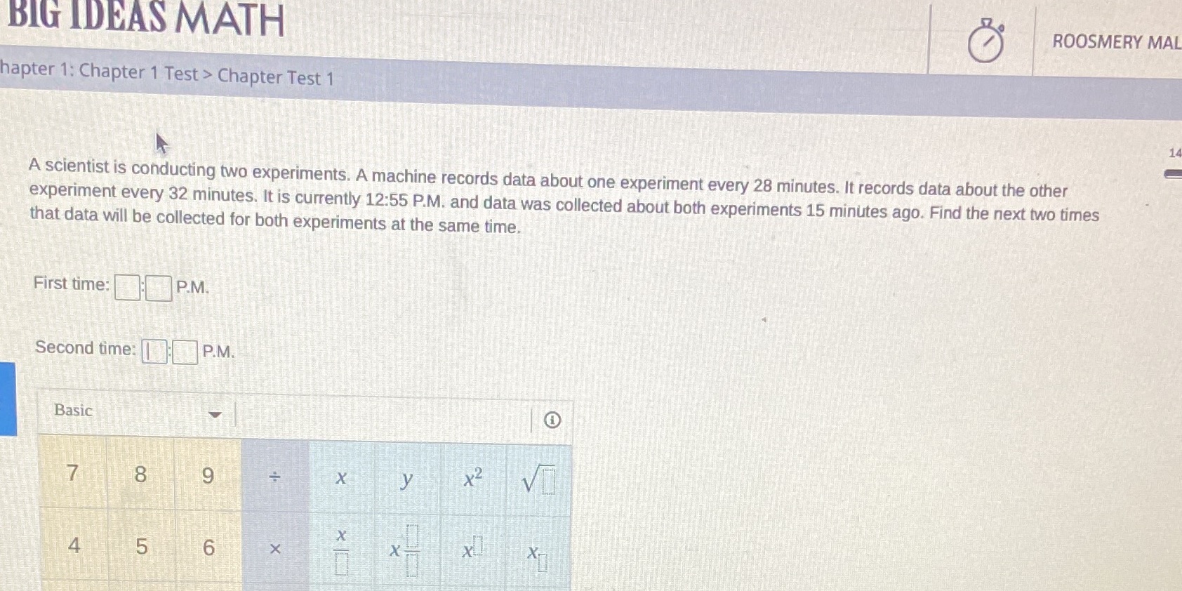 BIG IDEAS MATH ROOSMERY MAL hapter 1: Chapter 1