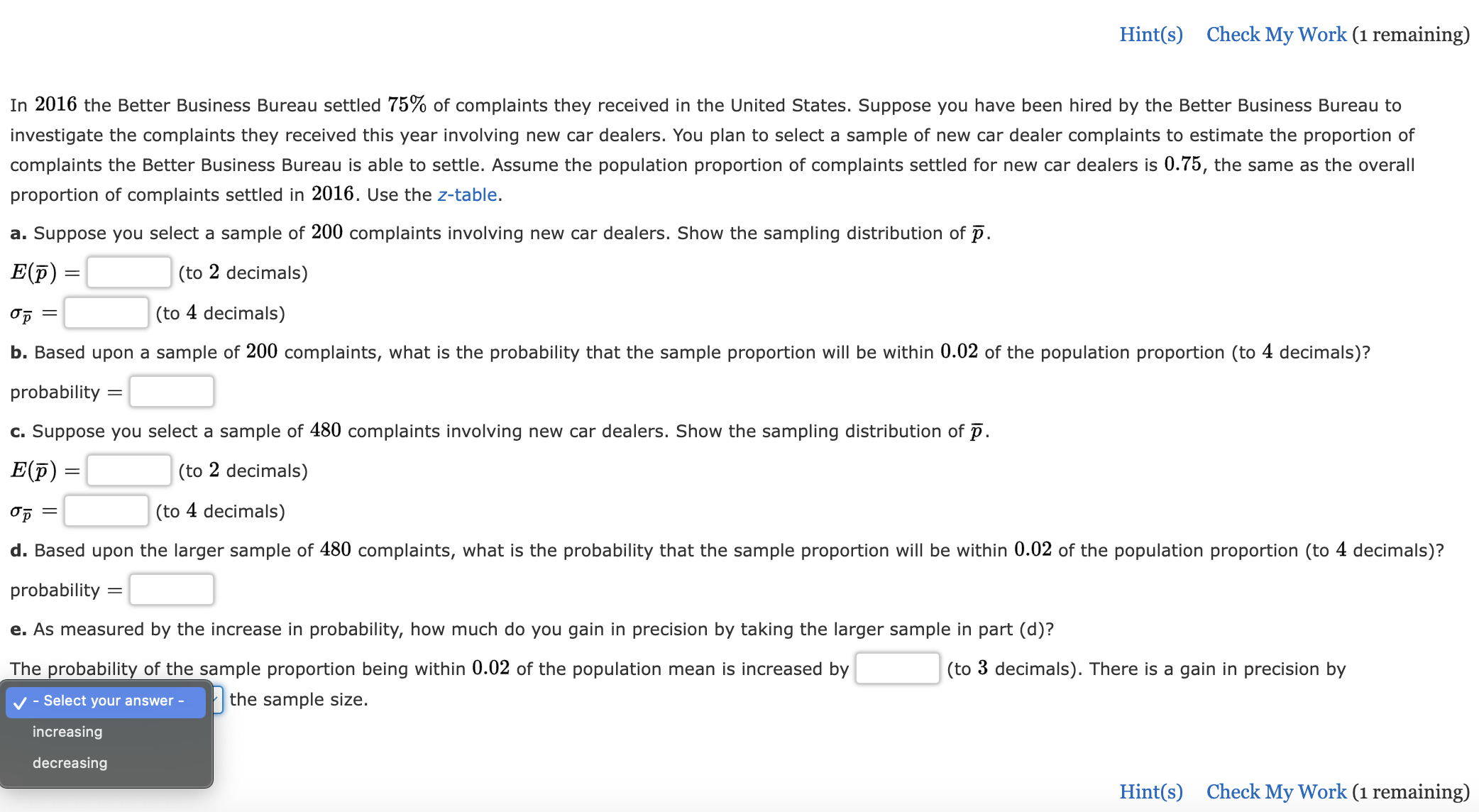 Hint(s) Check My Work (1 remaining) In 2016 the