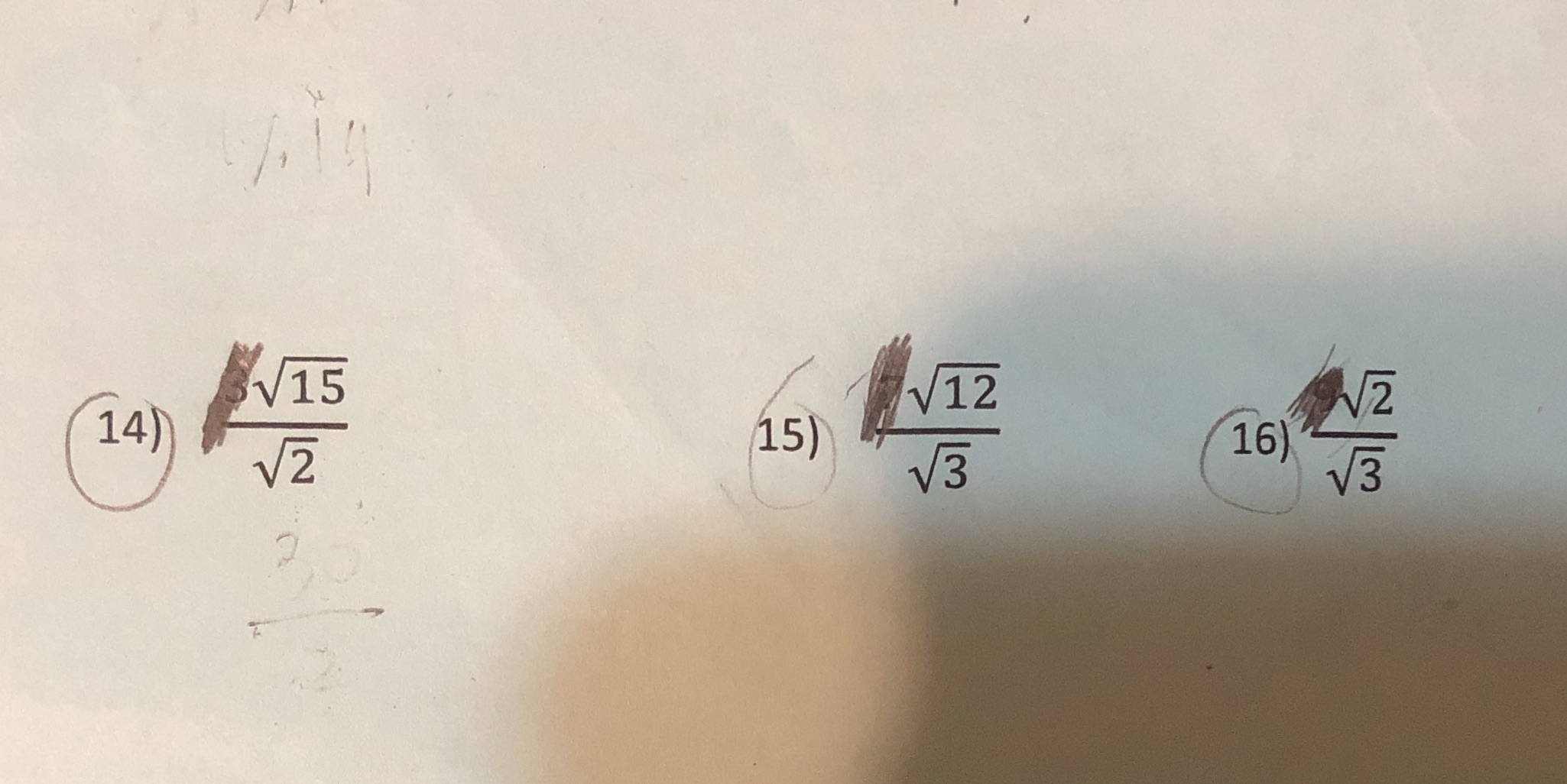 Help me simplify the radicals with the tree