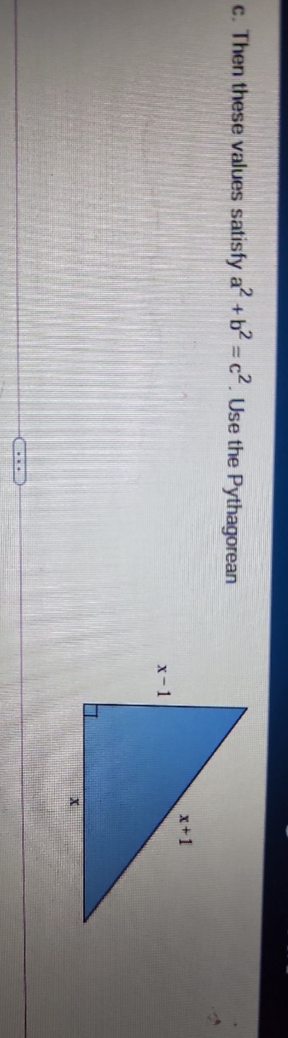 use the pythagorean theorem to find the the value