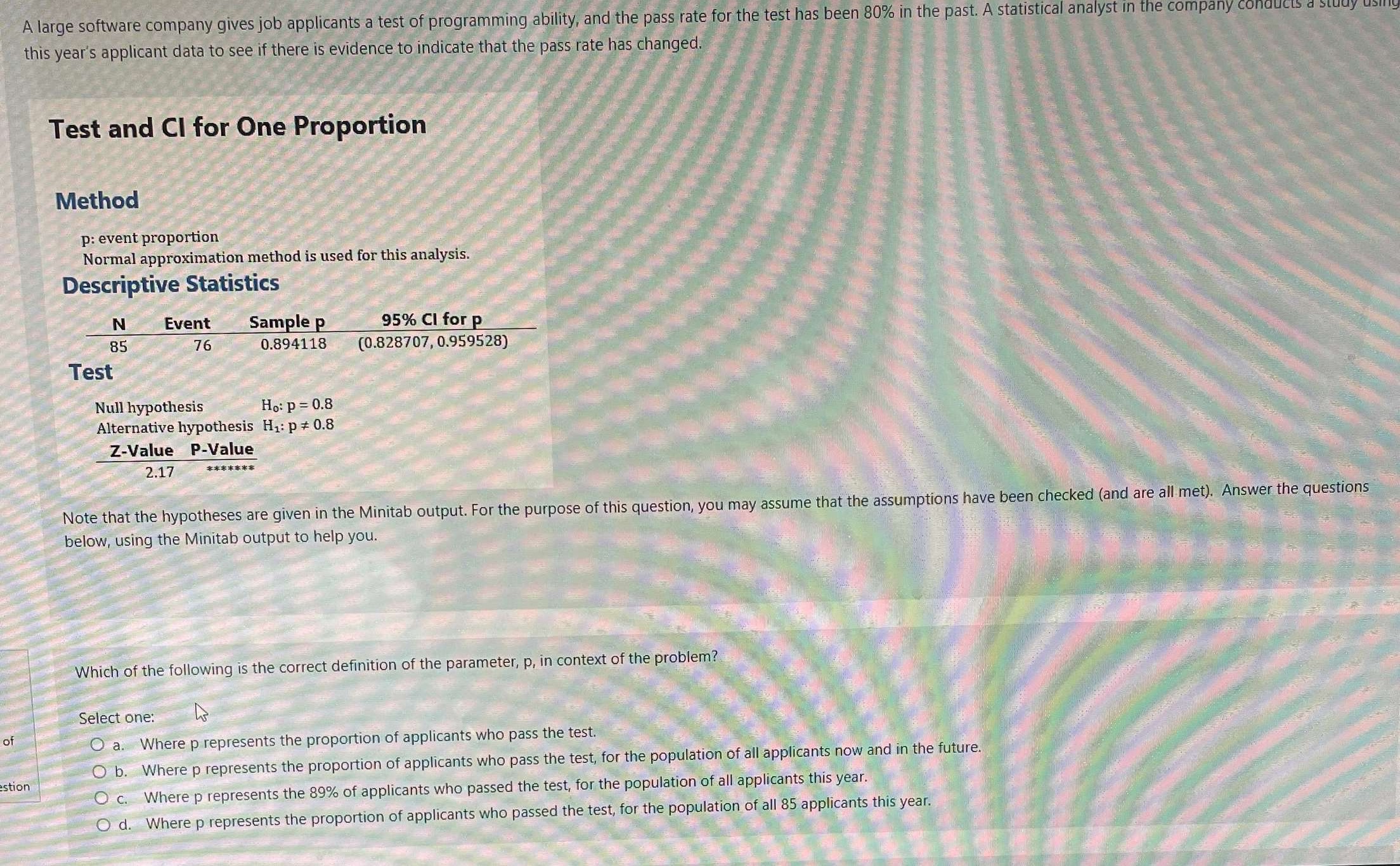 Please answer A large software company gives job