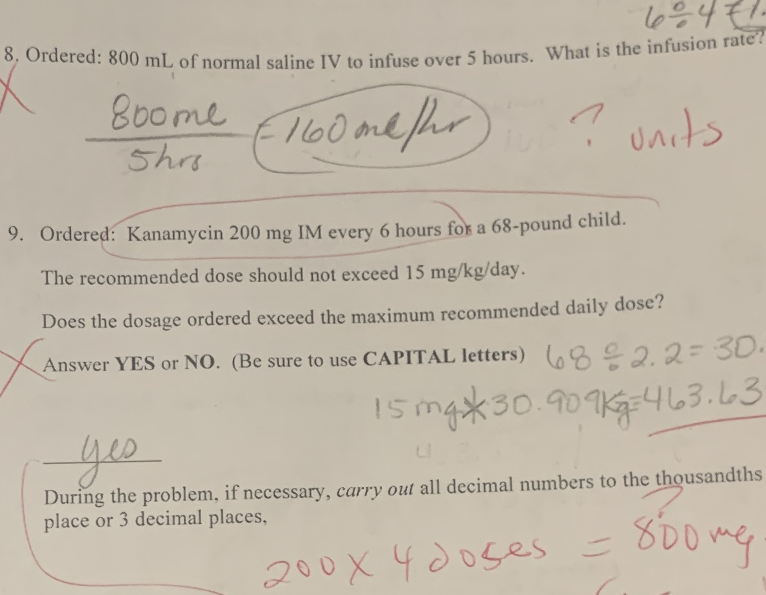 I need to make sure I answered the questions