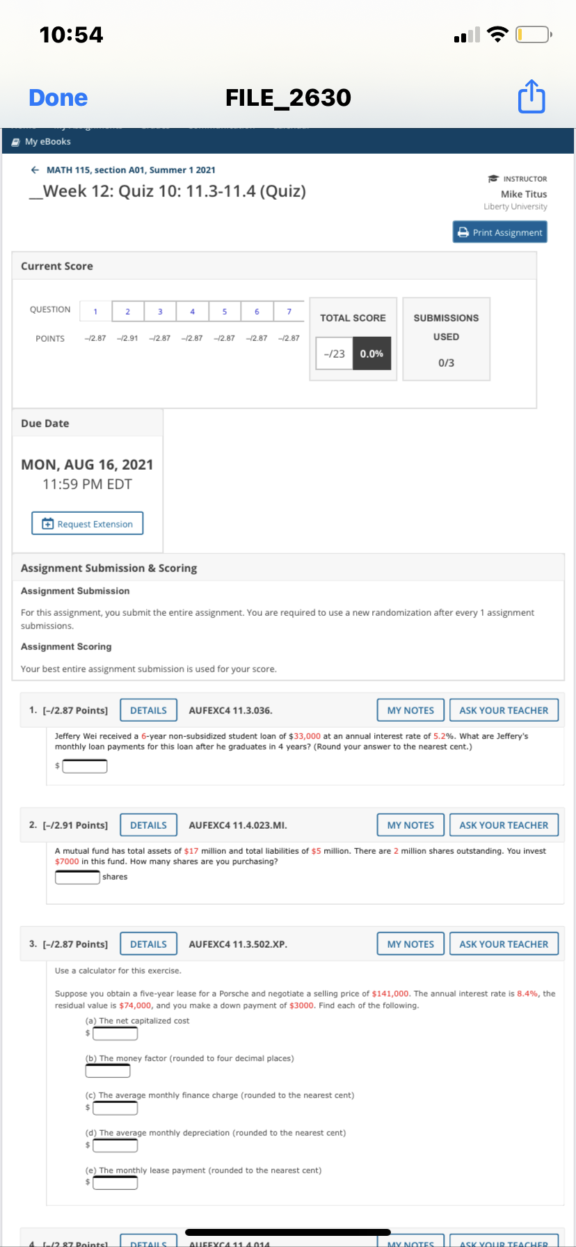 10:54 Done FILE_2630 My eBooks MATH 115, section
