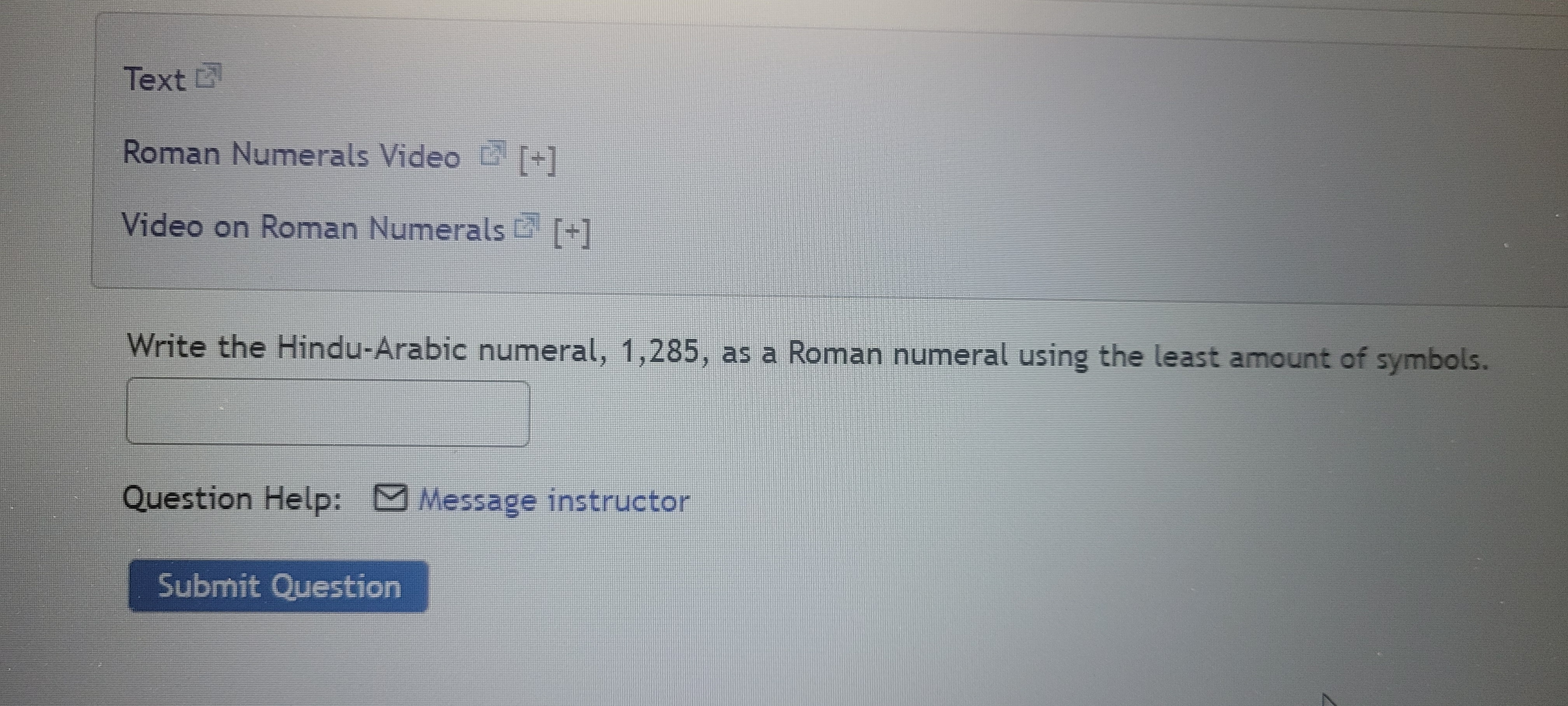 Text D Roman Numerals Video _ [+] Video on Roman