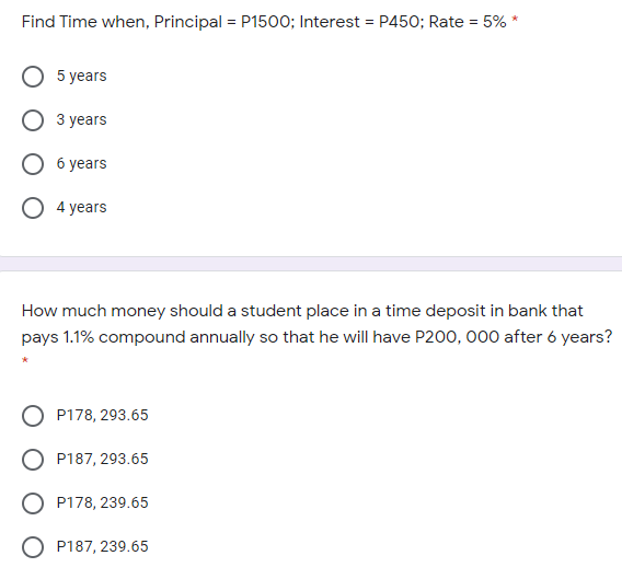 Solve for the interest if P50, 000 is invested at
