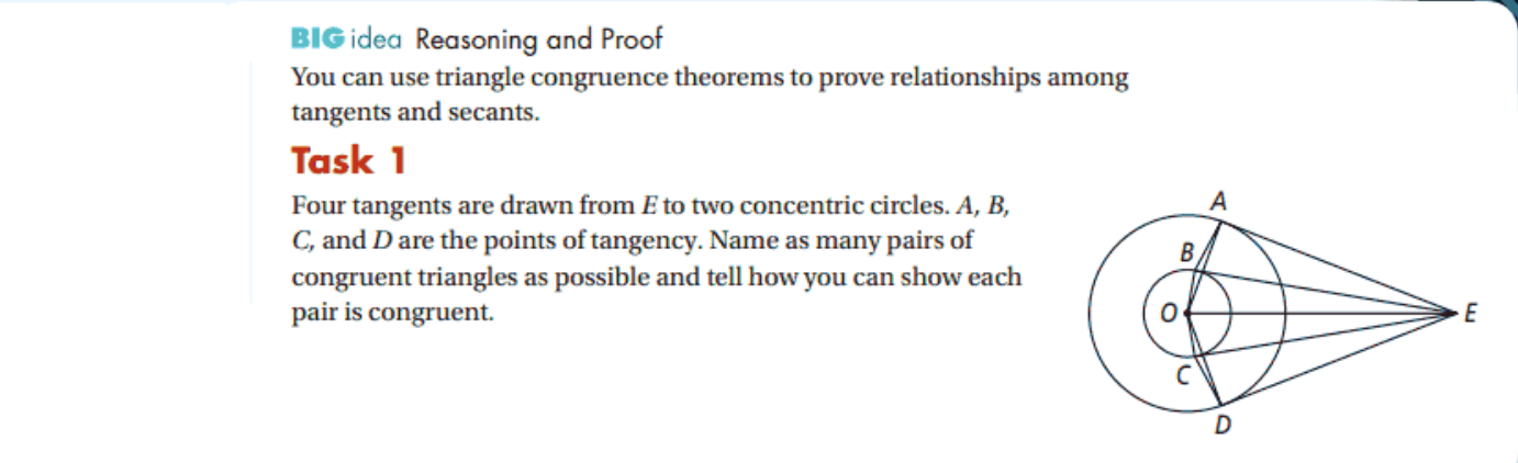 BIG idea Reasoning and Proof You can use triangle