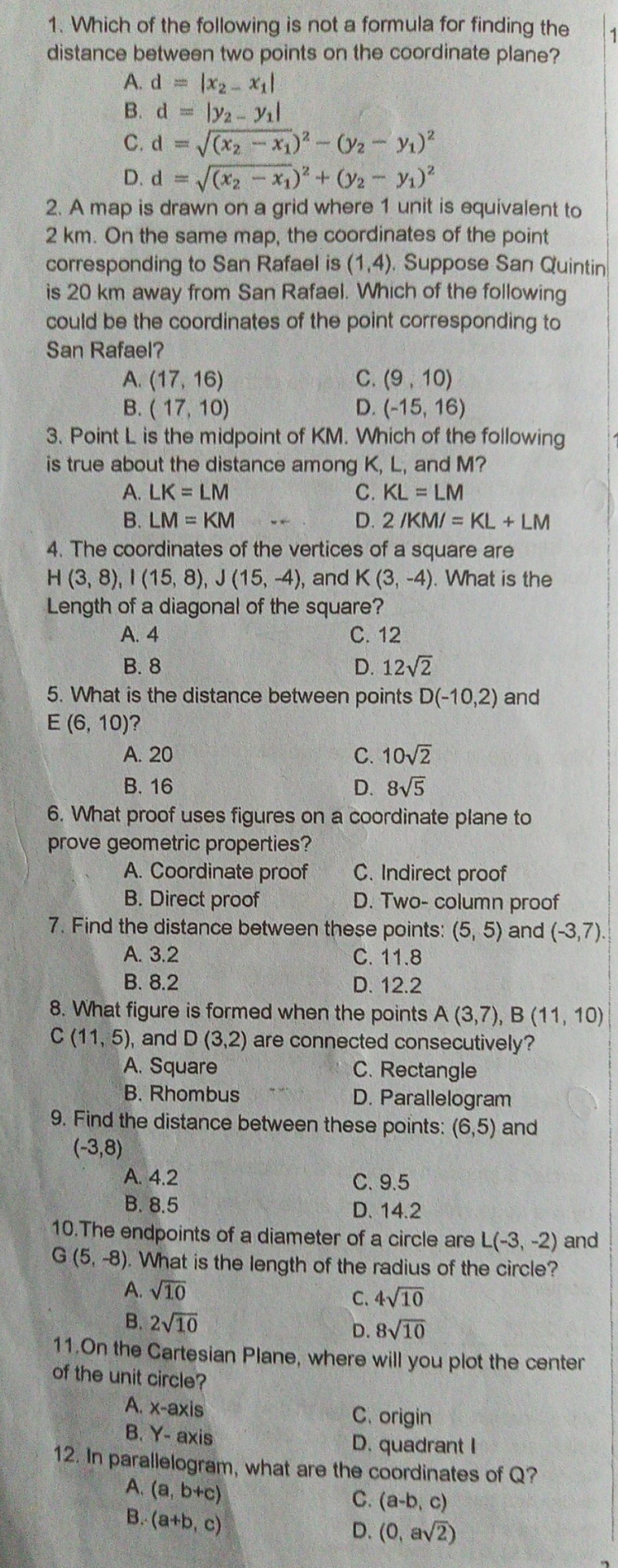 Please help me with these. Thanks 1. Which of the