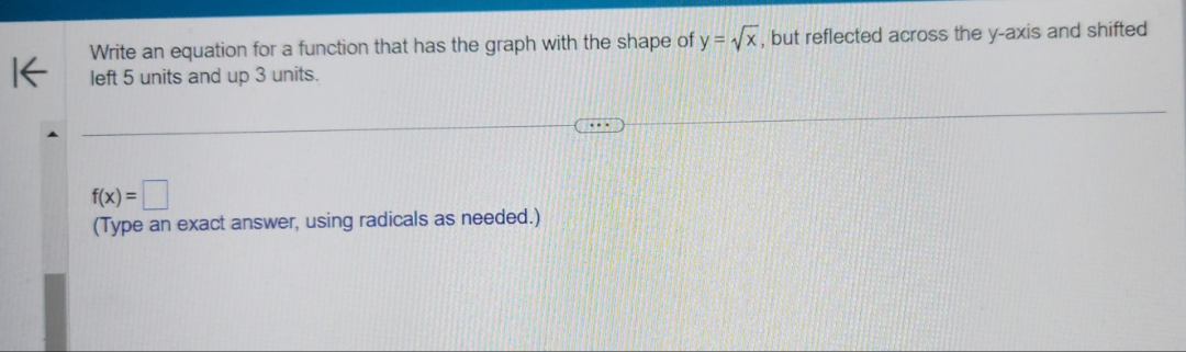Write an equation for a function that has the
