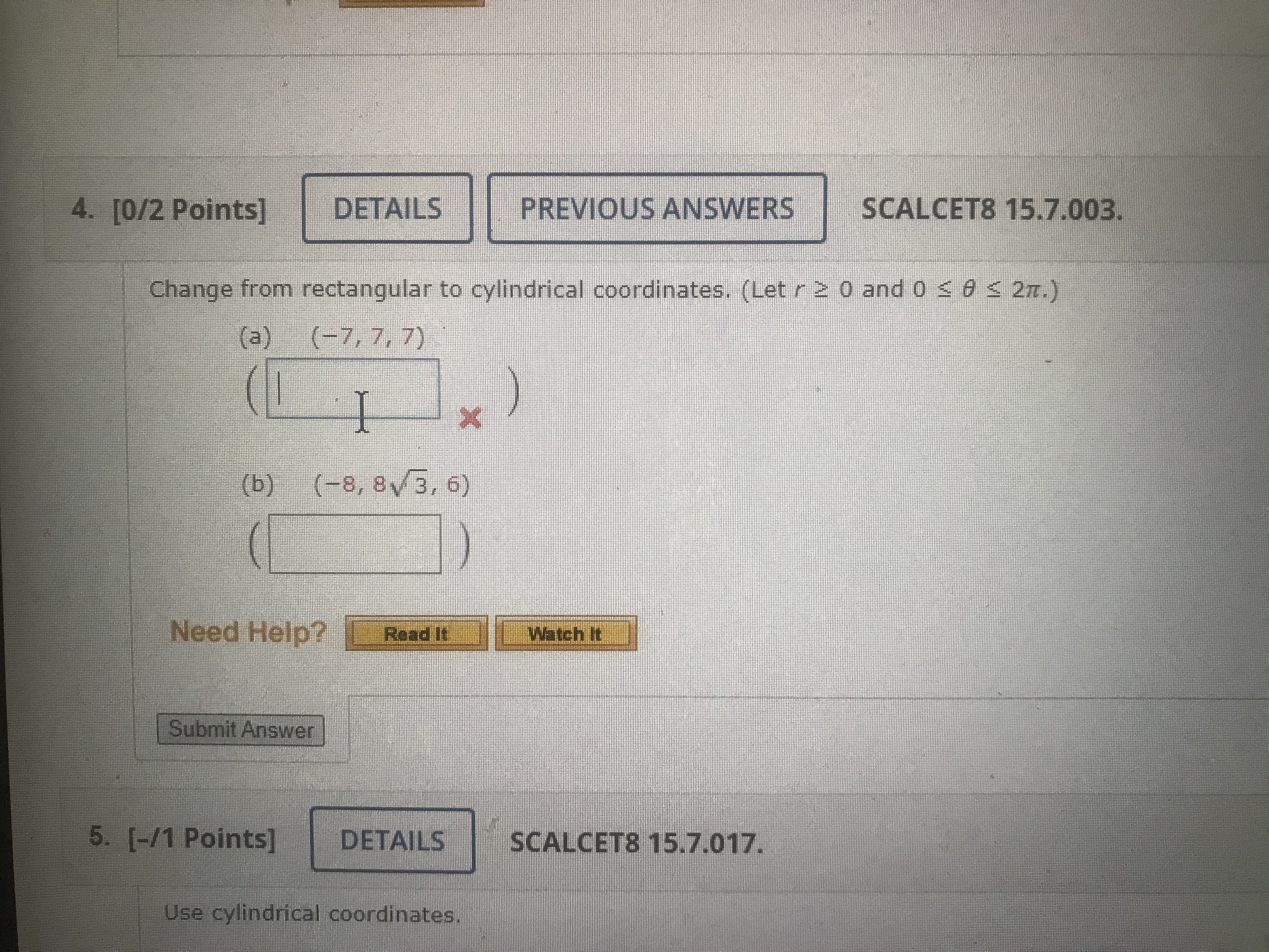 4. [0/2 Points] DETAILS PREVIOUS ANSWERS SCALCET8