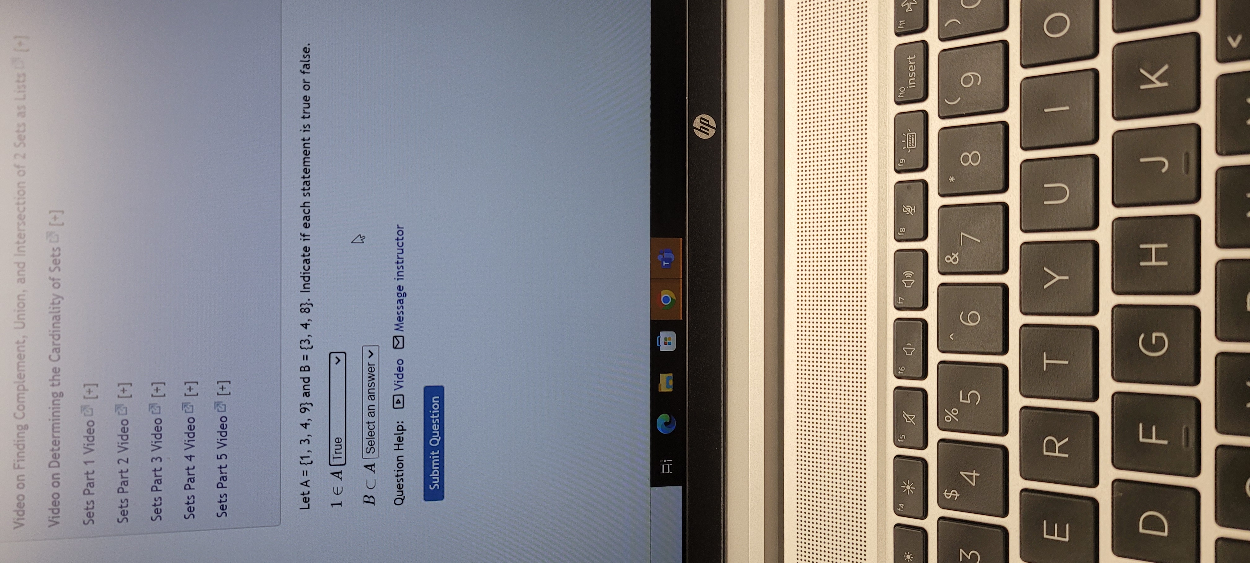Video on Finding Complement, Union, and