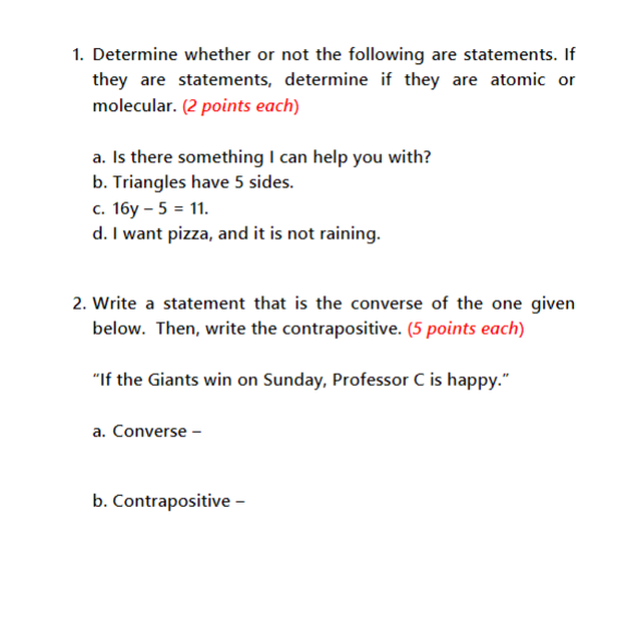 ITS A DISCRETE MATEMATICS QUIZ 1. Determine