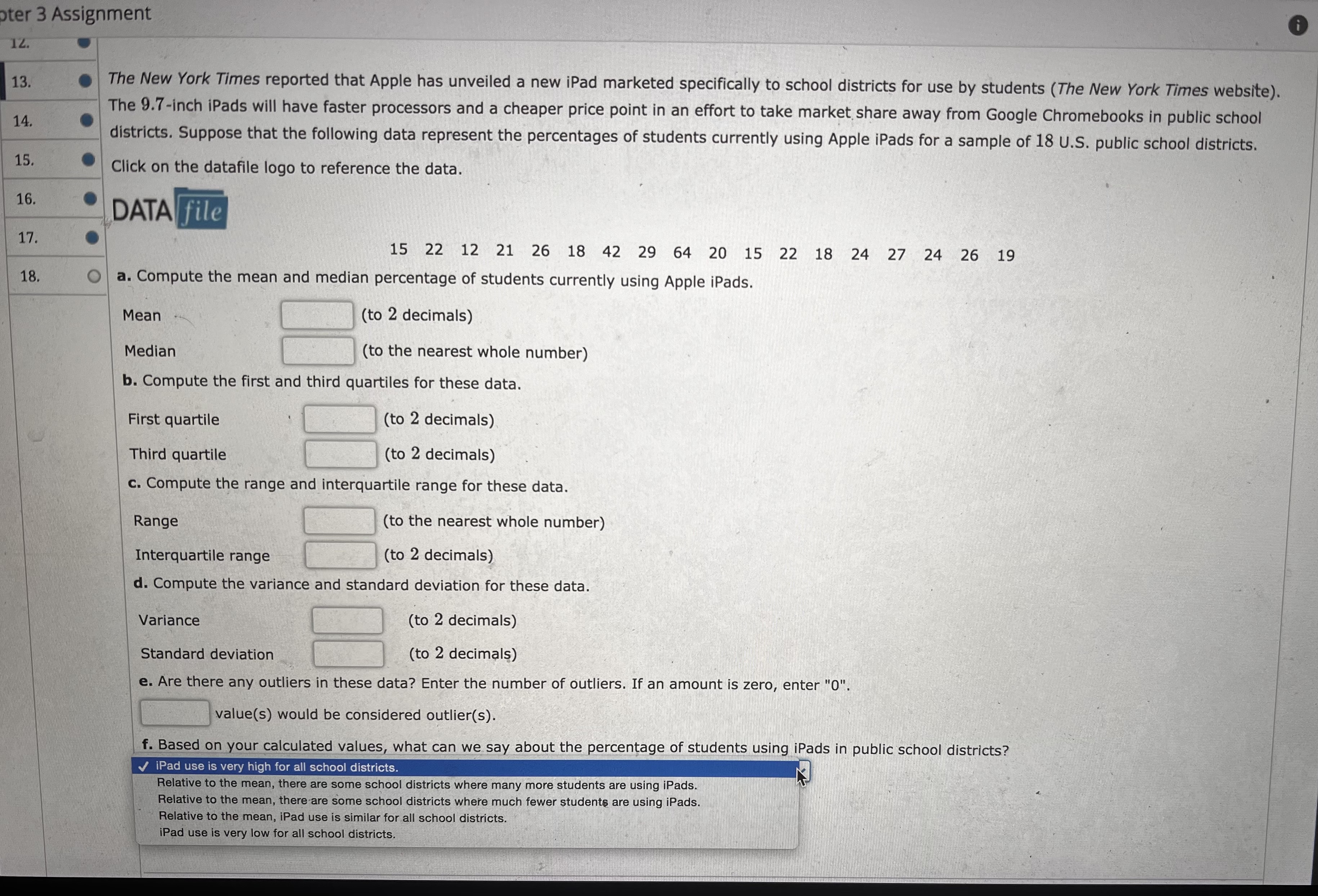Ans A, B , C ,D,F ter 3 Assignment 12. 13 The New
