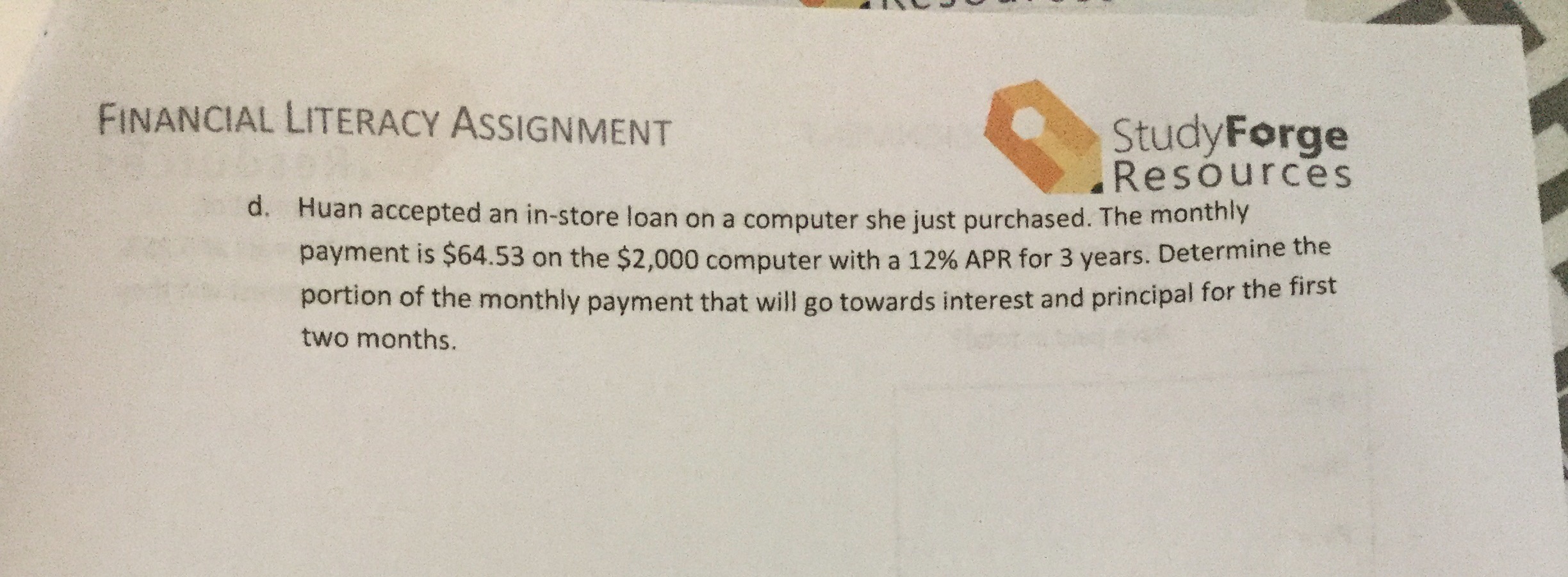 Can someone please help me with my financial