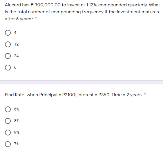 Alucard has P 300,000.00 to invest at 1.12%