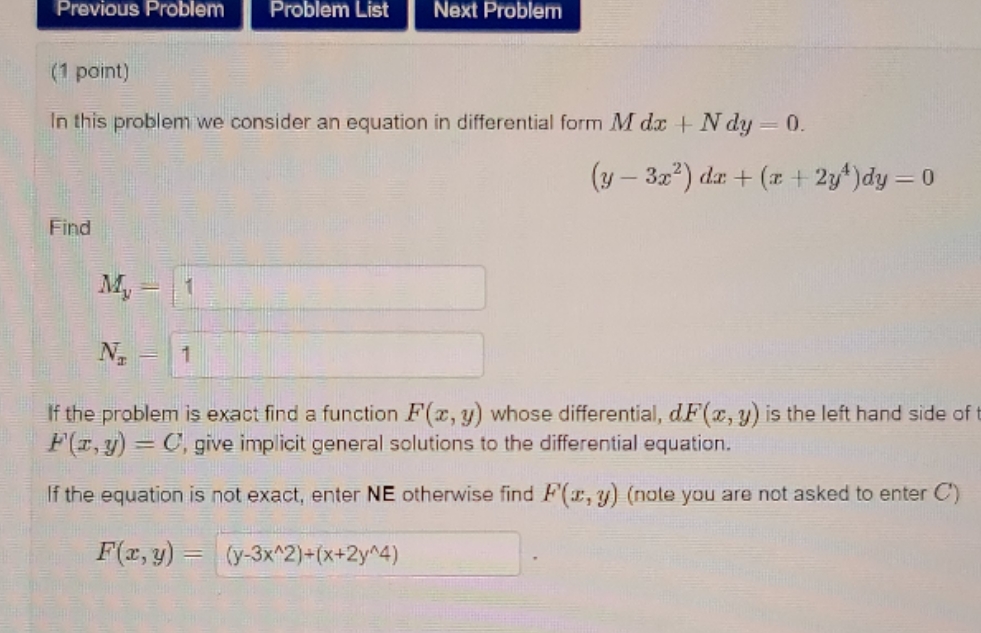 help please Previous Problem Problem List Next