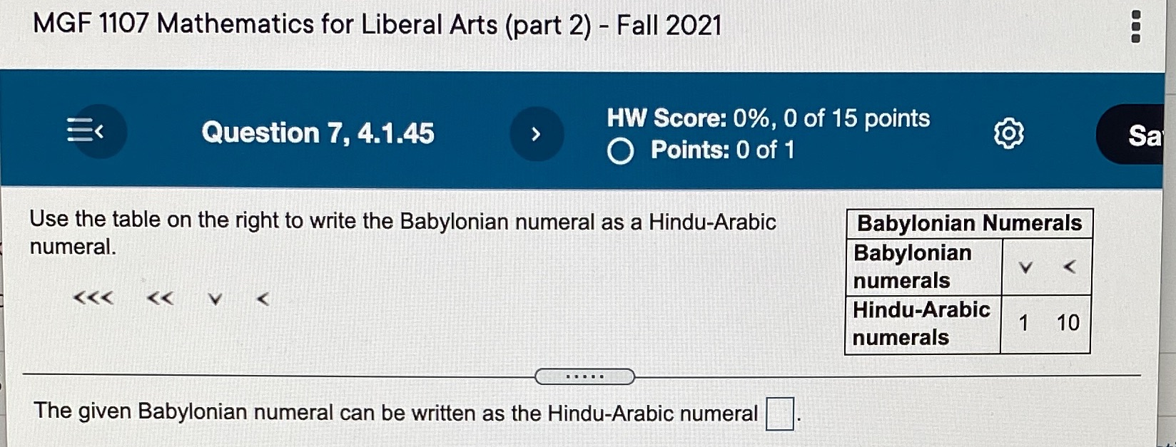MGF 1107 Mathematics for Liberal Arts (part 2) -