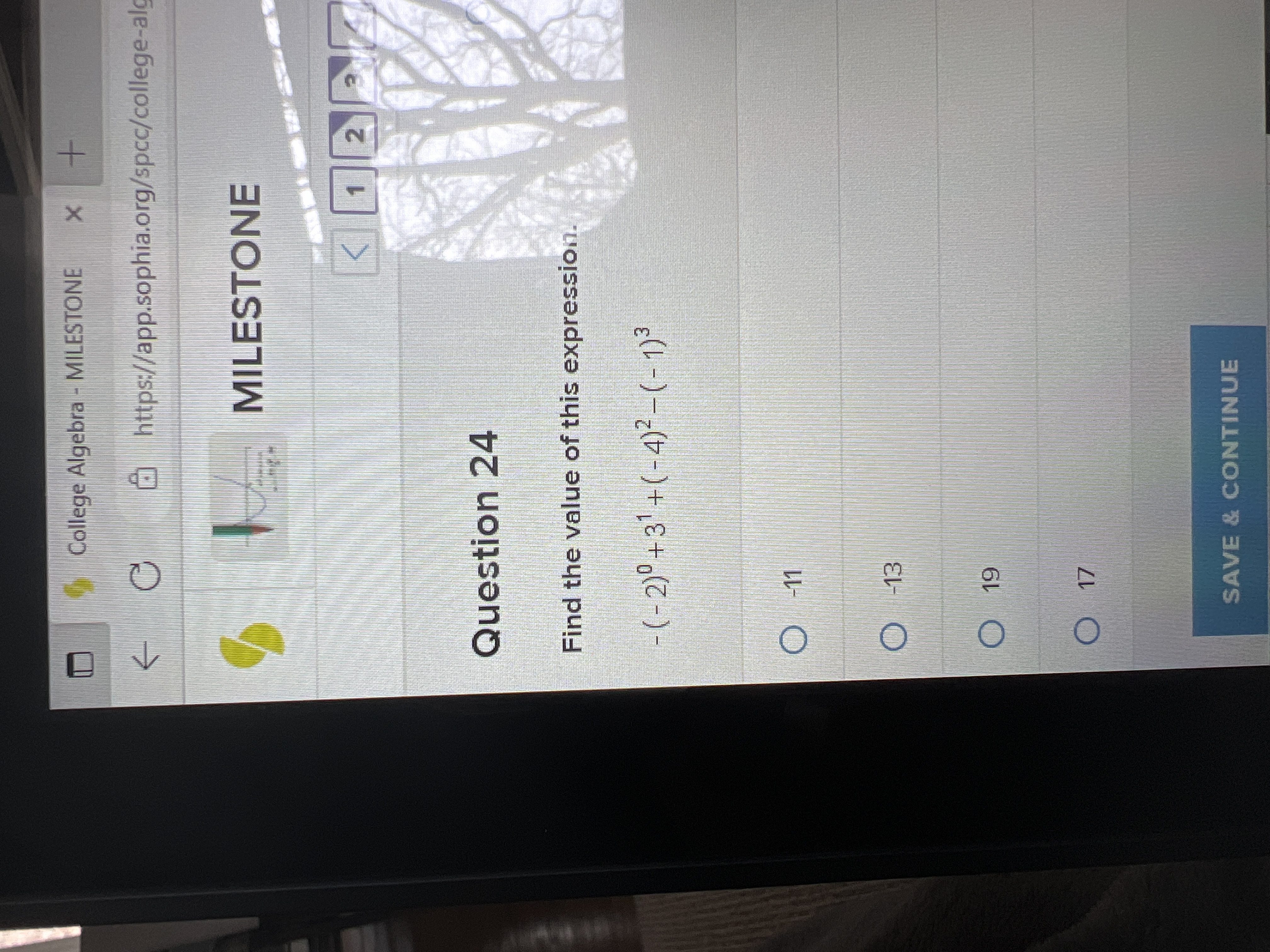 College Algebra - MILESTONE X