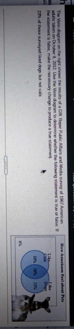 Help Please The Venn diagram on the right shows