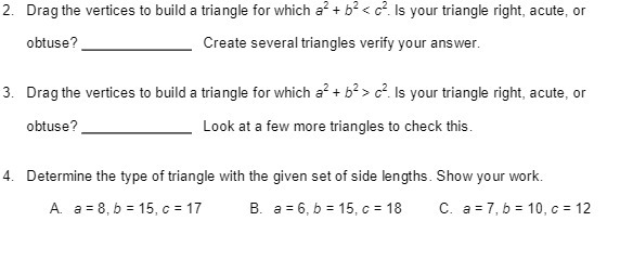 2. Drag the vertices to build a triangle for